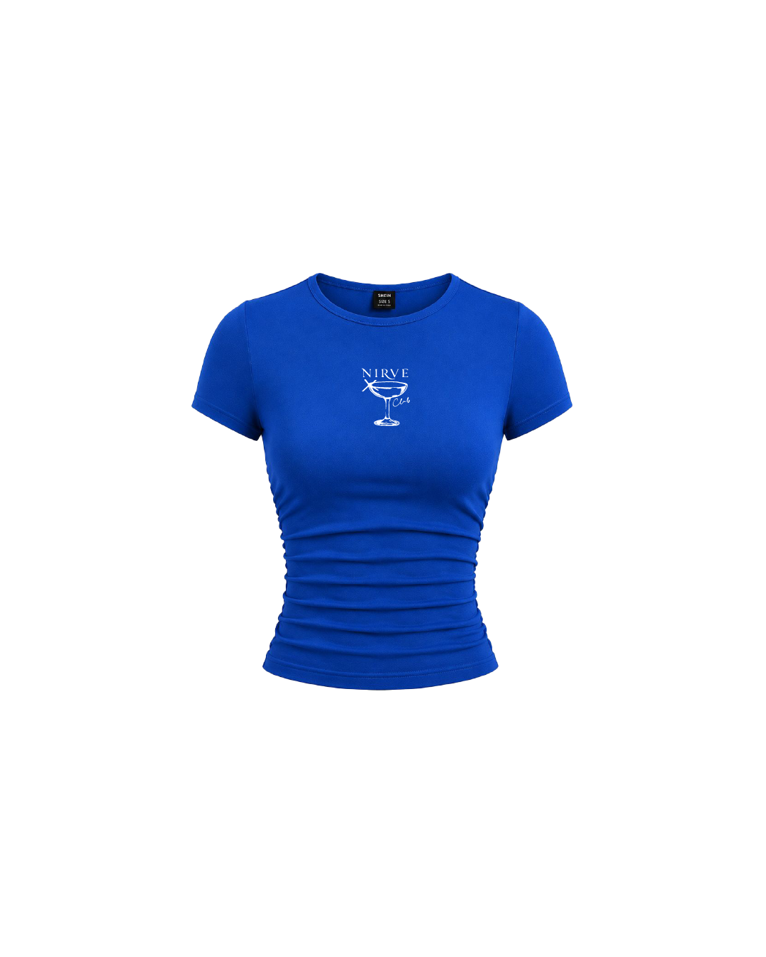 Short sleeve round top _ blue