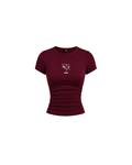 Short sleeve round top _ Burgandy