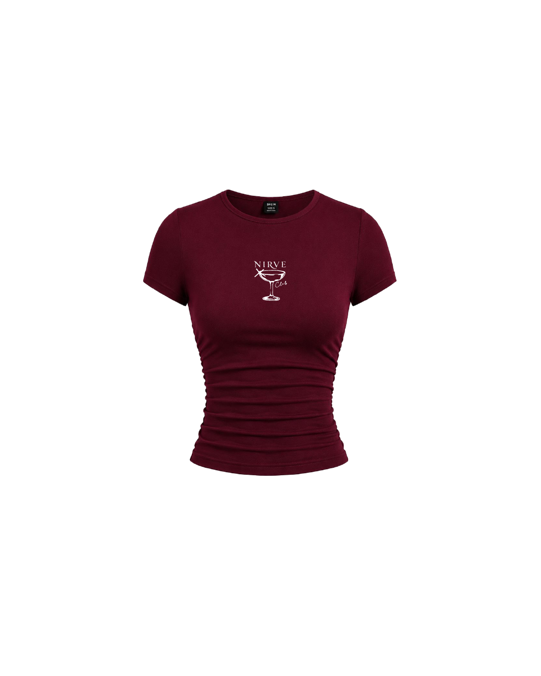 Short sleeve round top _ Burgandy