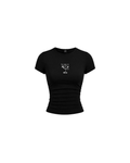 Short sleeve round top _ black