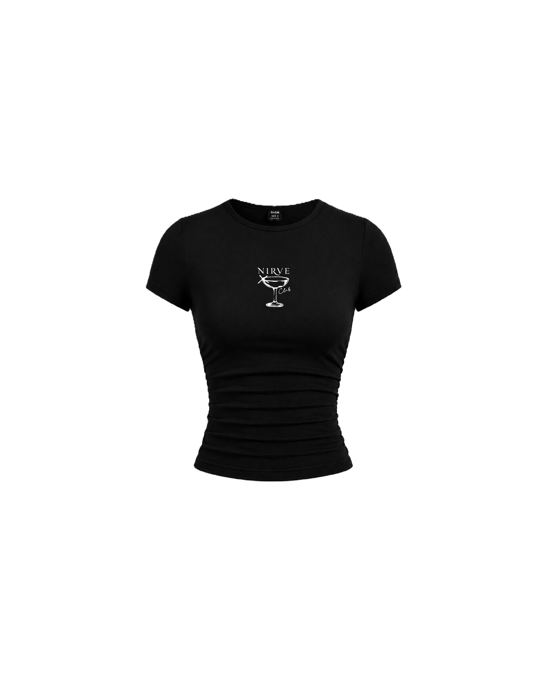 Short sleeve round top _ black