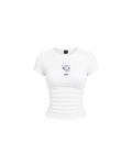 Short sleeve round top _ white