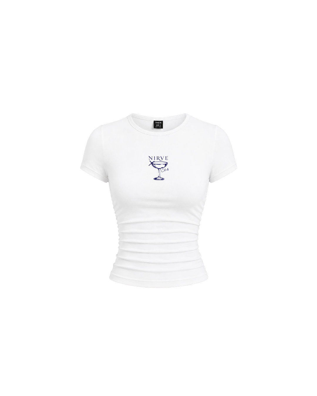 Short sleeve round top _ white