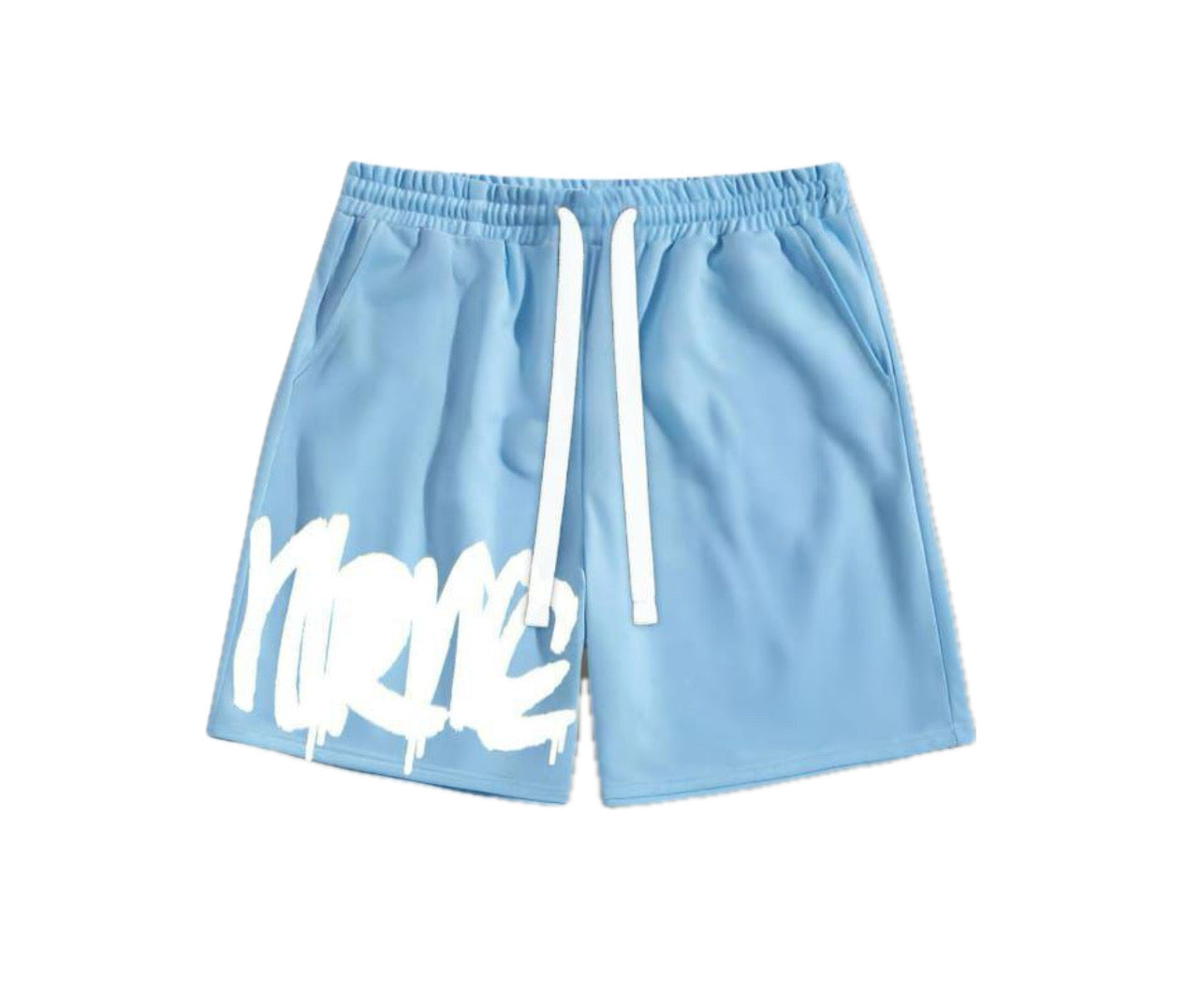 BABY BLUE SHORT - NIRVVE DESIGN SILKSCREEN