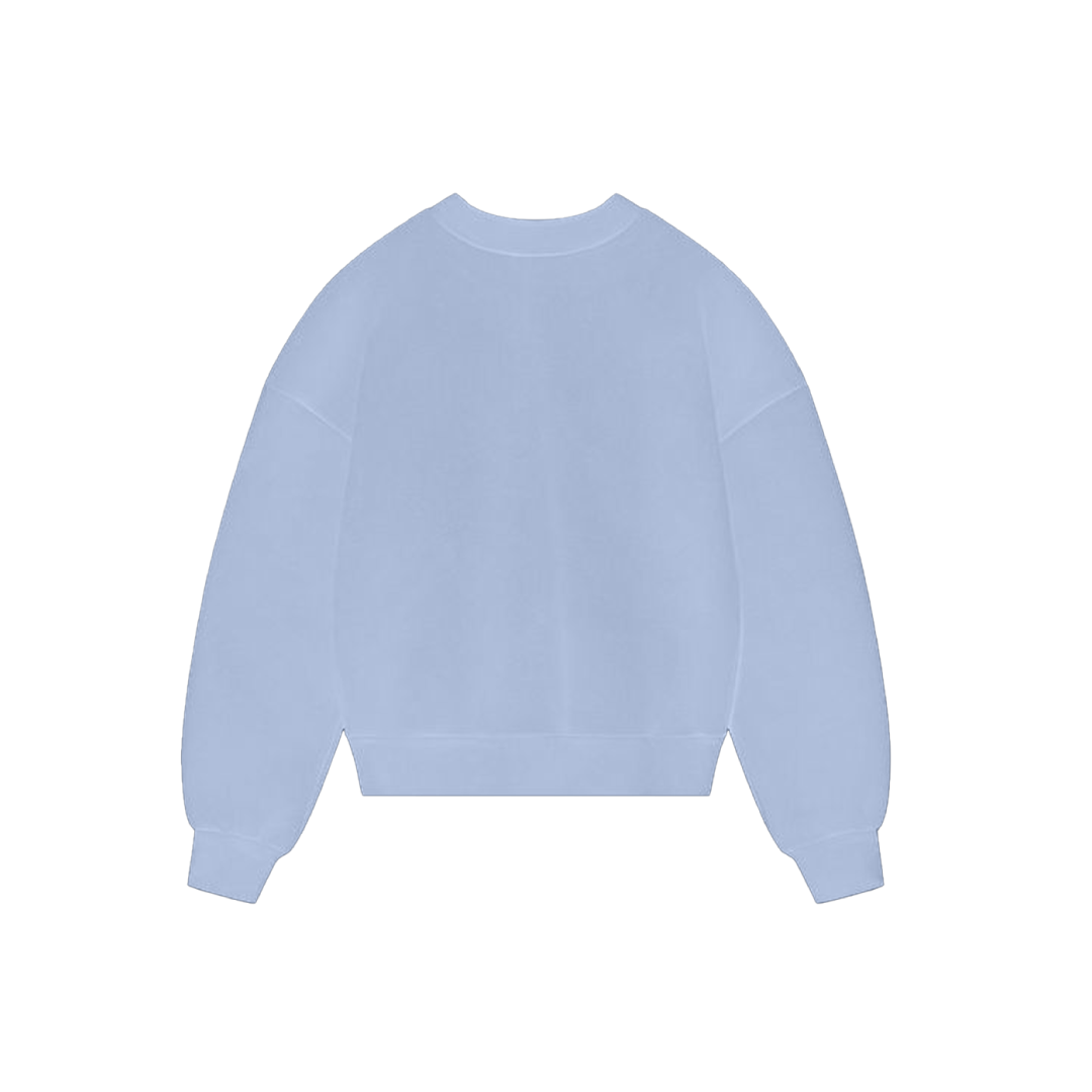 blue crewneck